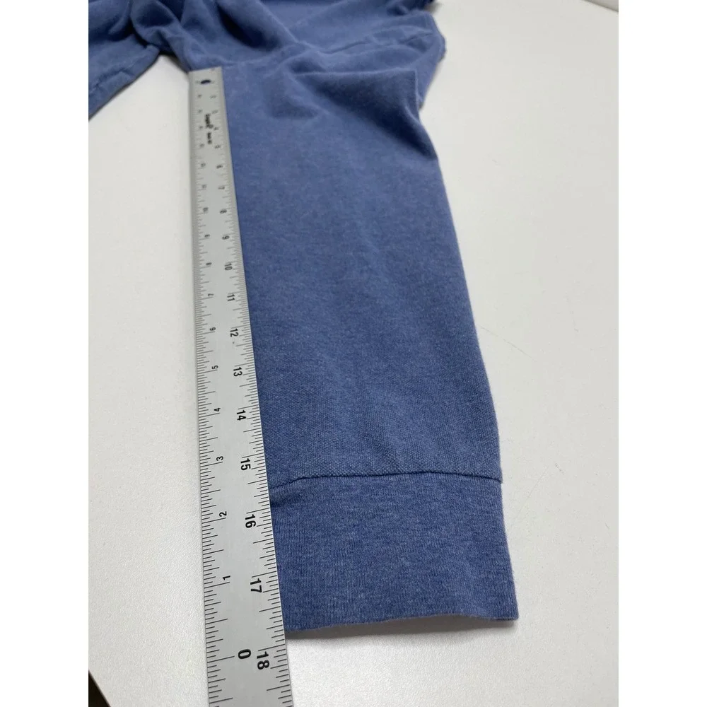 Polo Ralph Lauren Mens XL Classic Fit Long Sleeve Polo Shirt Heather Blue Cotton